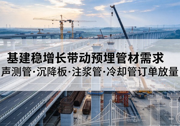 易门基建稳增长带动预埋监测管材需求，声测管、沉降板、注浆管订单持续放量